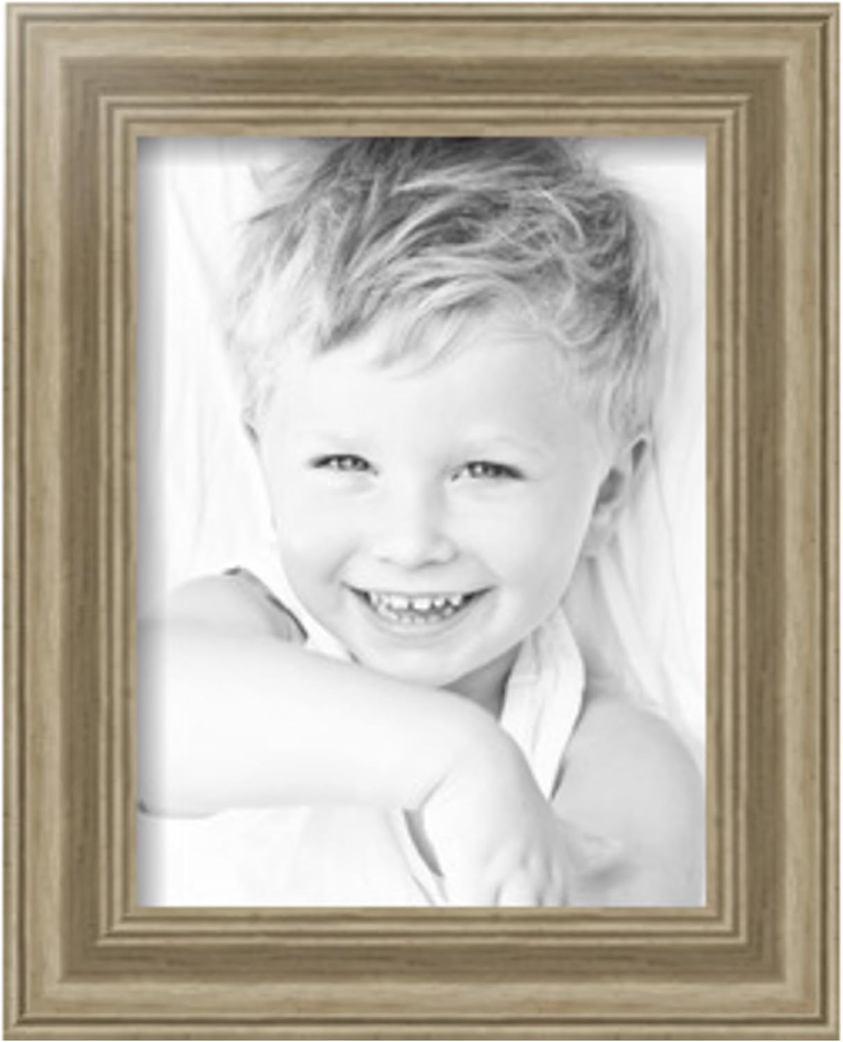 ArtToFrames 9x12 Inch Silver Picture Frame, This 2" Custom Wood Poster Frame is Silver Grey Ridged Frame, for Your Art or Photos - Comes with Regular Glass, WOM0066-83186-939-9x12