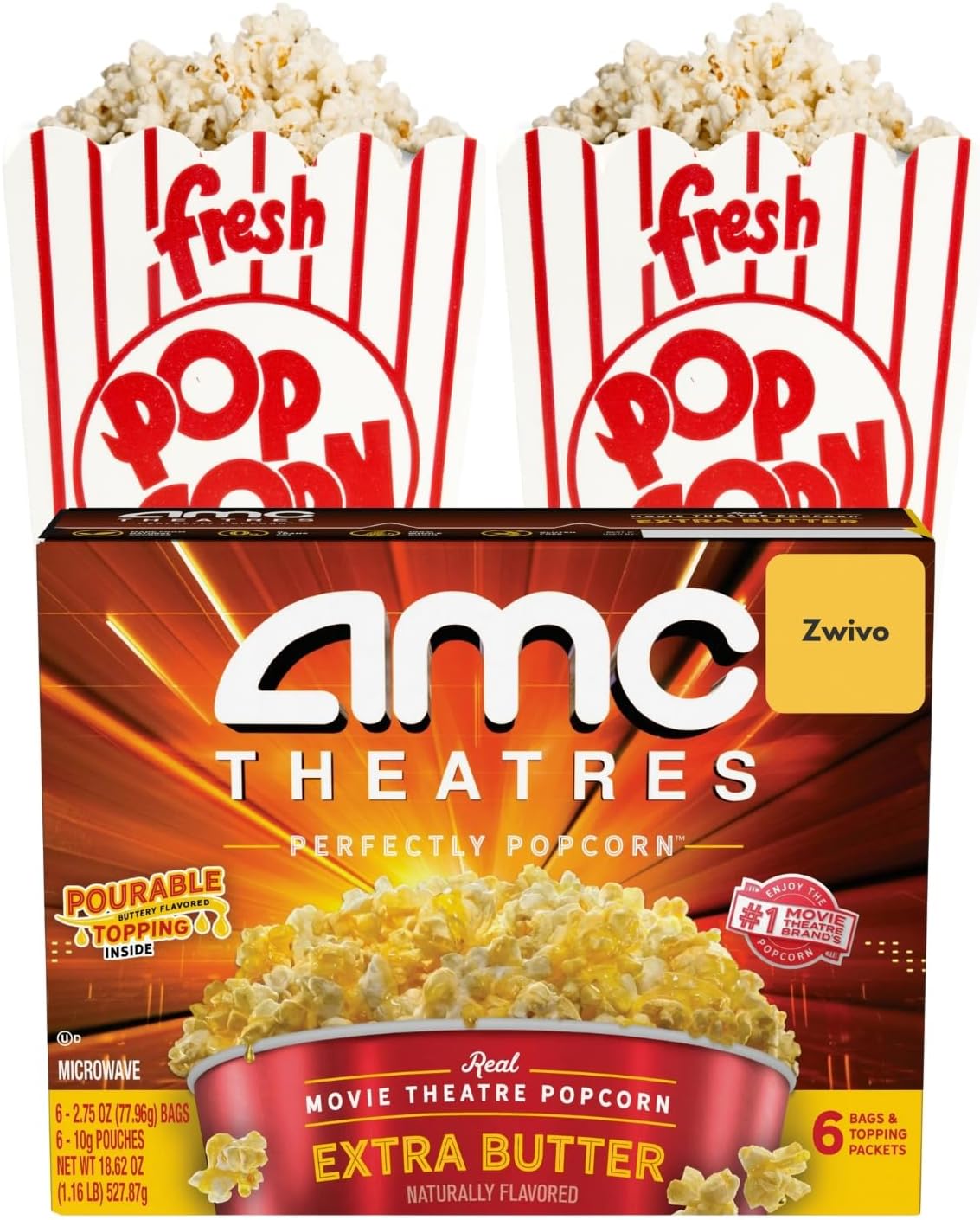 AMC Theatres Real Movie Theatre Popcorn Microwave Popcorn