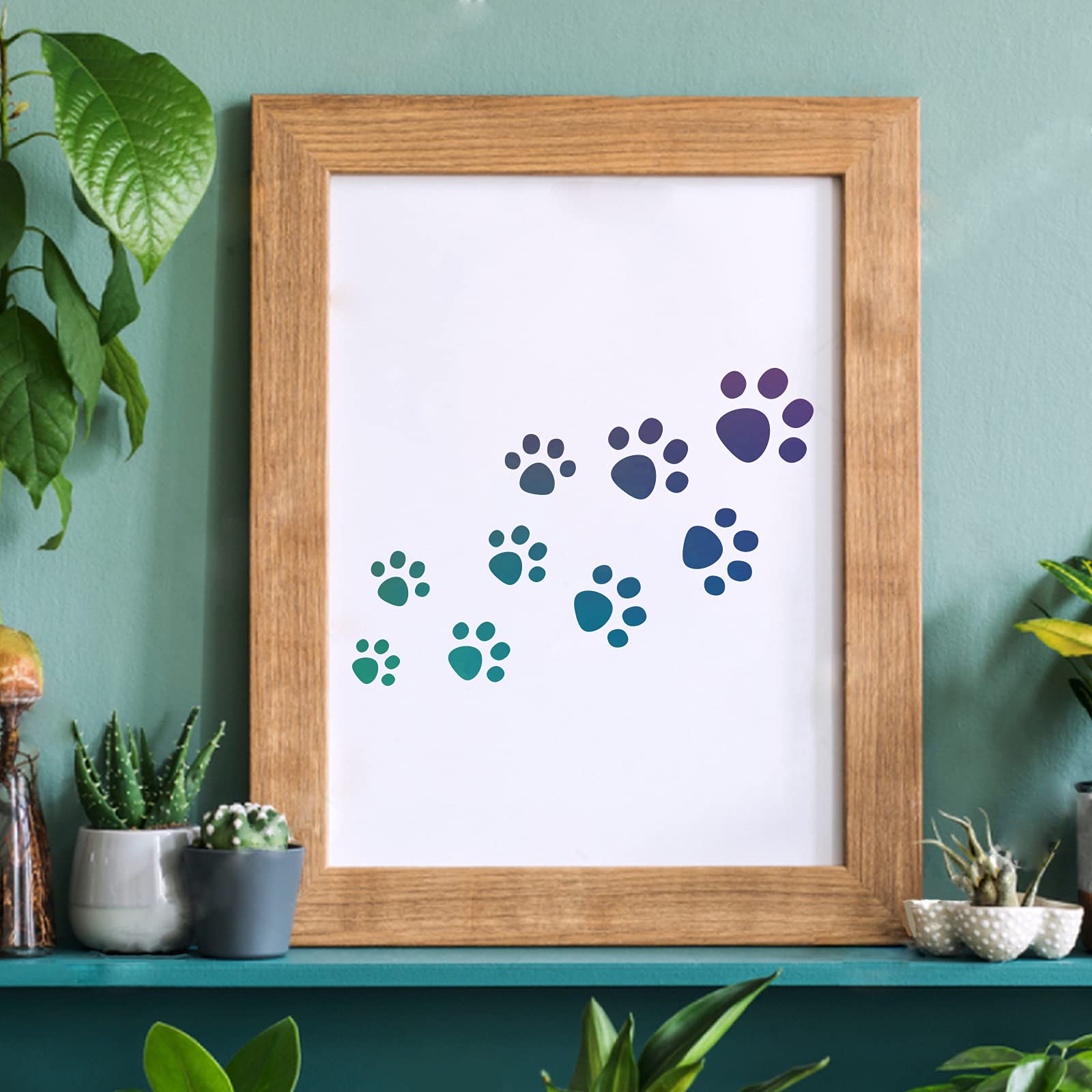 FINGERINSPIRE Modello di Decorazione Stencil Impronta 29.7x21cm Plastica Impronta animale Disegno Stencil Pittura Rettangolo Stencil Riutilizzabili per la Pittura