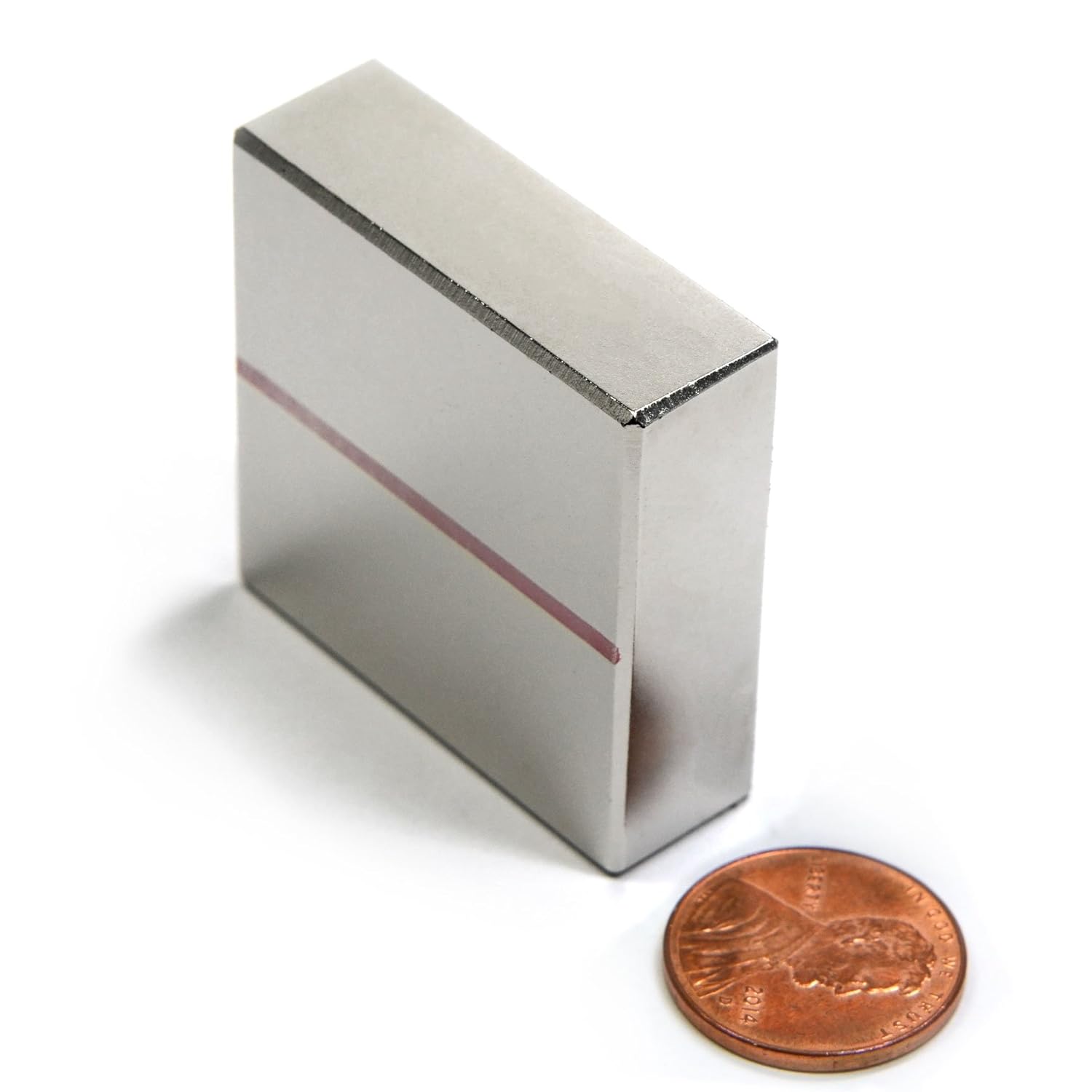 CMS Magnetics Rare Earth Block Neodymium Magnet Grade N52 1-1/2" x 1-1/2" x 1/2" - One Piece
