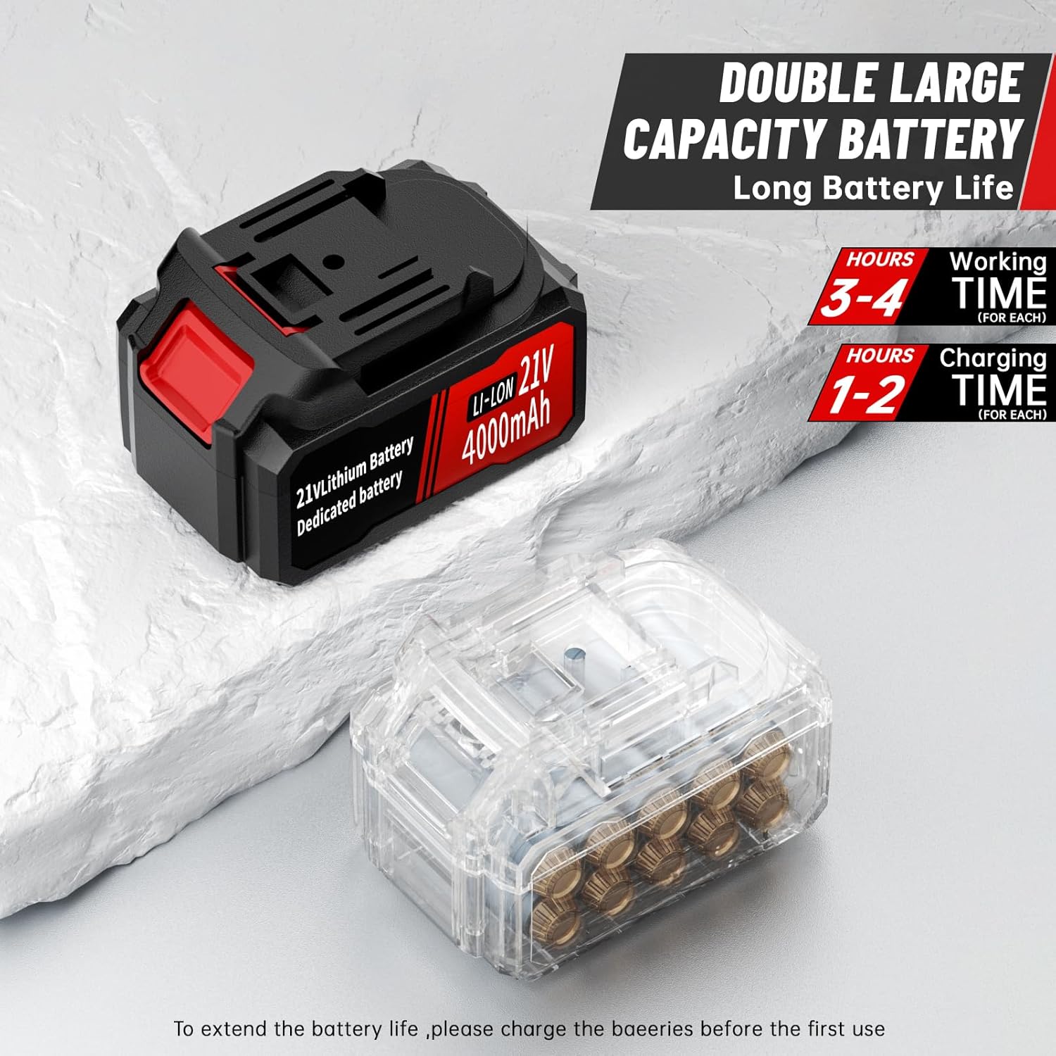 2-in-1 Electric Pruning Shears with 6 FT High Reach Extension Pole, Professional Cordless Pruning Shears with 2pcs Rechargeable 2Ah Lithium Battery, 1.2inch Cutting Diameter, LCD Display