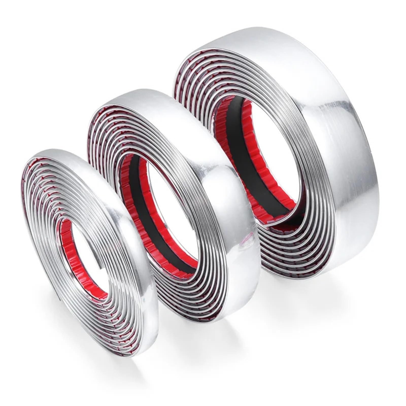 Bande adhésive chromée de voiture en PVC 13.0M argent voiture Chrome décoration moulage garniture bande bande Auto bricolage autocollant de protection 6mm universel pare-chocs fenêtre porte protecteur