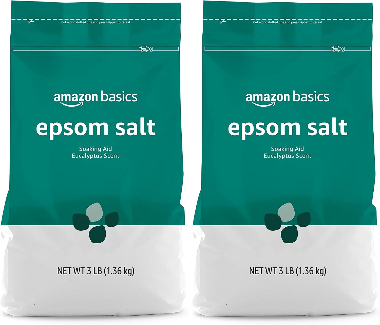 Amazon Basics Epsom Salt Soaking Aid, Eucalyptus Scented, 3 Pound
