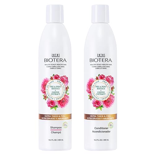 Biotera Ultra Thick & Full Volumizing Shampoo  Increases Volume to Fine, Limp Hair  Microbiome Friendly  Vegan & Animal Test Free  Paraben Free