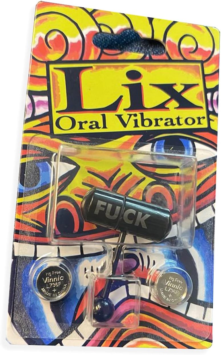 Luxe Modz Vibrating Barbell Tongue ring 14 Gauge Surgical Steel Ion plated Black Fxxx Logo