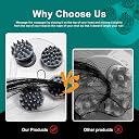 Electric Scalp Massager | Rechargeable Head Massager for Scalp & Hair Growth | 96 Silicone Kneading Nodes for Stress Relief & Deep Cleaning | Waterproof Body Massage Machine | 4D Deep Kneading Massage Brush for Scalp |Body & Neck – Portable Hair Care Device gallery image