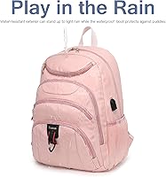 Vista 5 de Mochila para laptop Boavan para hombres (Negro, 15.6), Rosa(Amour Pink), Elegante