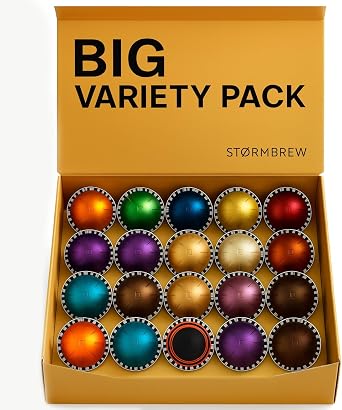 Nespresso Vertuo Line Coffee Capsules Starter Pack Pack of 20 Pods - Variety Selection Box