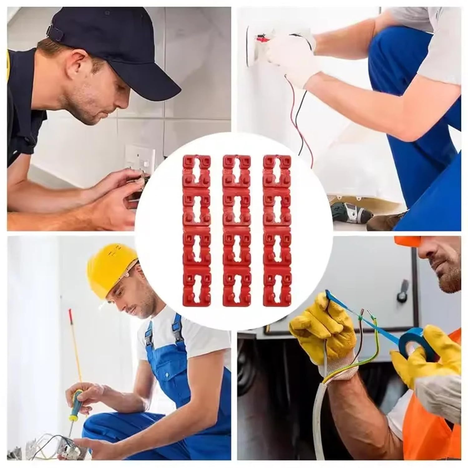 Extender 200 Pcs Red Electrical Box Outlet Spacers - Fix Loose Plugs, Light Switches & Receptacles for Outlet Box