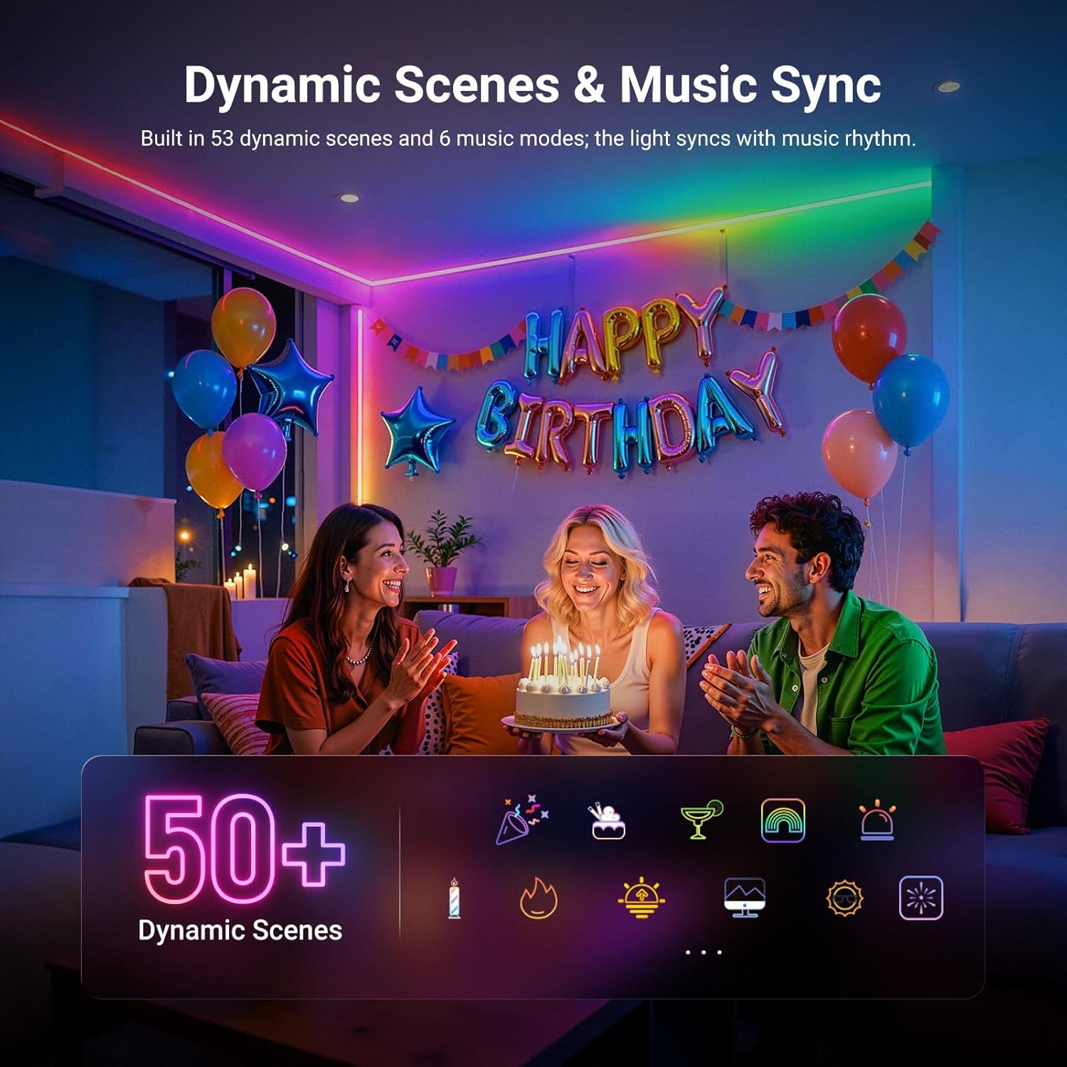 NEEWER 9.84ft/3m LED Strip Lights Front Lit, Smart AI RGB Cuttable Neon Rope Light, App Control Color Changing, Bedroom Gaming Room Home Indoor Wall Decor, Compatible with Google Assistant Alexa, NS01