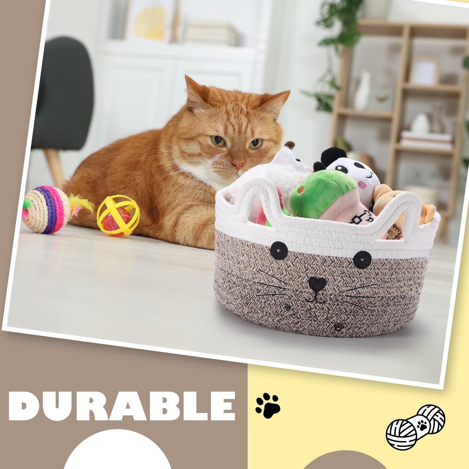 Zopeal 55-teiliges Katzen-Spielzeug-Set Mit Aufbewahrungskorb – Spielspaß Pur