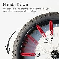 Vista 4 de Palancas de neumáticos de bicicleta ultra fuertes, 2 juegos de reparación de neumáticos de bicicleta, juego de cucharas de plástico resistente