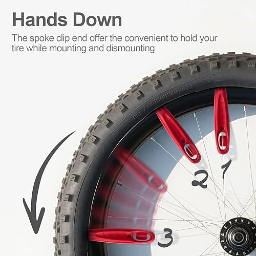 Miniatura 4 de Palancas de neumáticos de bicicleta ultra fuertes, 2 juegos de reparación de neumáticos de bicicleta, juego de cucharas de plástico resistente para