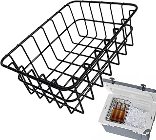 Freezer Storage Bins | Metal Organizer,Refrigerator Basket Cooler Storage Rack | for Produce Vegetables Fruits Beverage Food Beer Picnic Camping Outdoor BBQ Kitchen Pantry Home