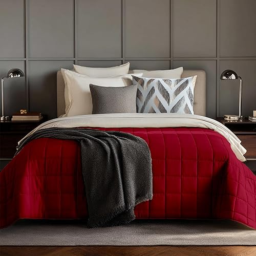 HomeSmart - Manta con peso tamaño King, 30 libras, tela hipoalergénica suave, transpirable, se adapta a camas estándar y California King, 104 x 92