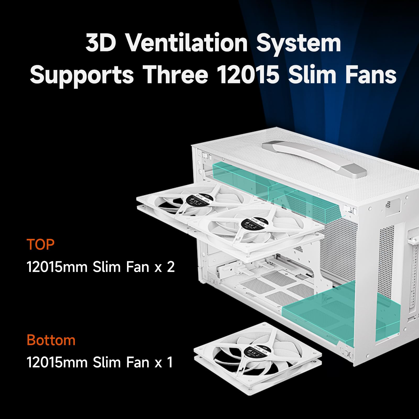 CPS K101 MESH GY, ITX PC Case Supporta Scheda Madre ITX, PSU SFX, Altezza Massima Dissipatore CPU 68mm, Compatibile con Scheda Grafica a 3 Slot Lunghezza Massima 340mm, include Cavo PCI-E 4.0, Bianco - 3