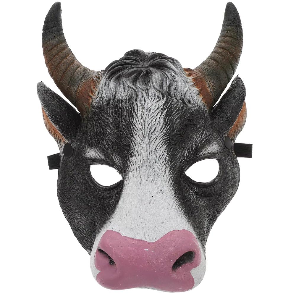 Casiler Style 1 Bull Head Mask Pu Lightweight Ox Mask – Animal Costume Mask With Horns For Halloween, Carnival, Masquerade & Cosplay Parties