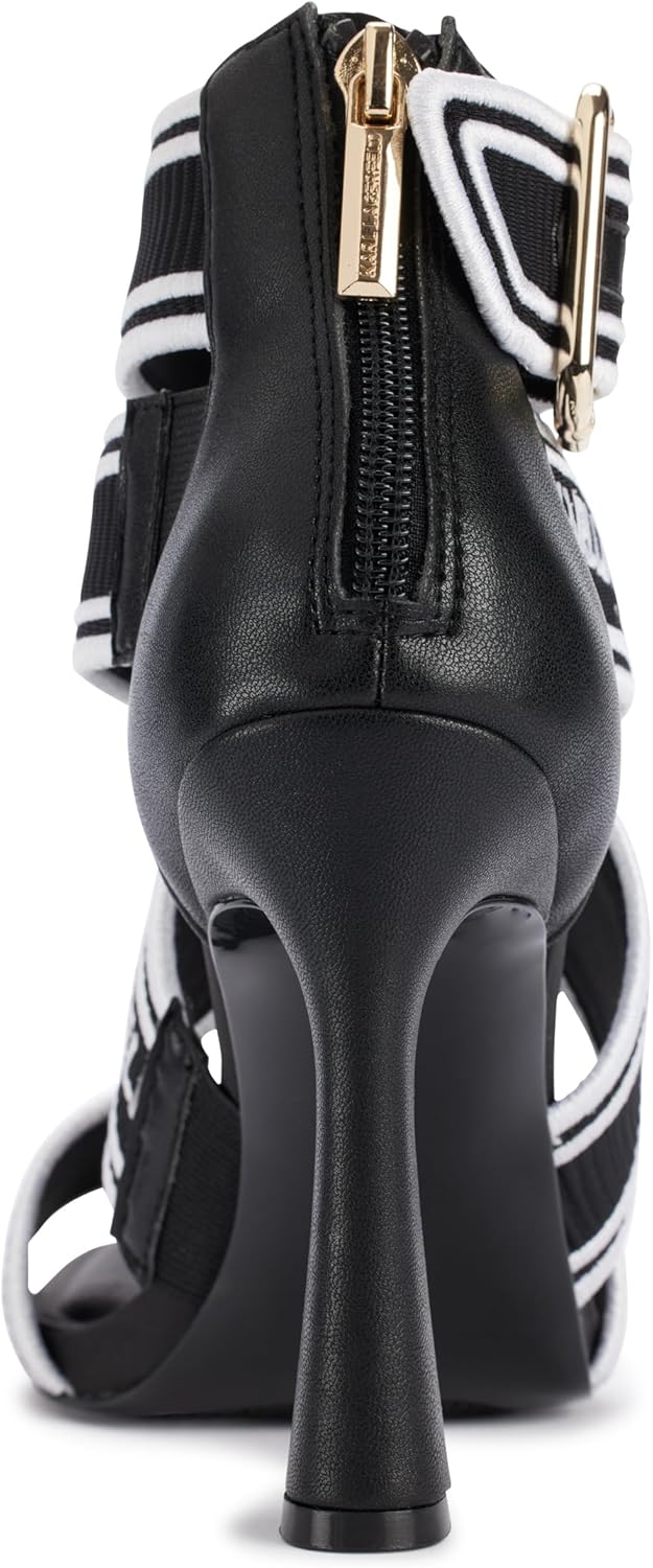 KARL LAGERFELD womens Careliz Ii Strappy Heeled Stiletto With Logo - Image 3