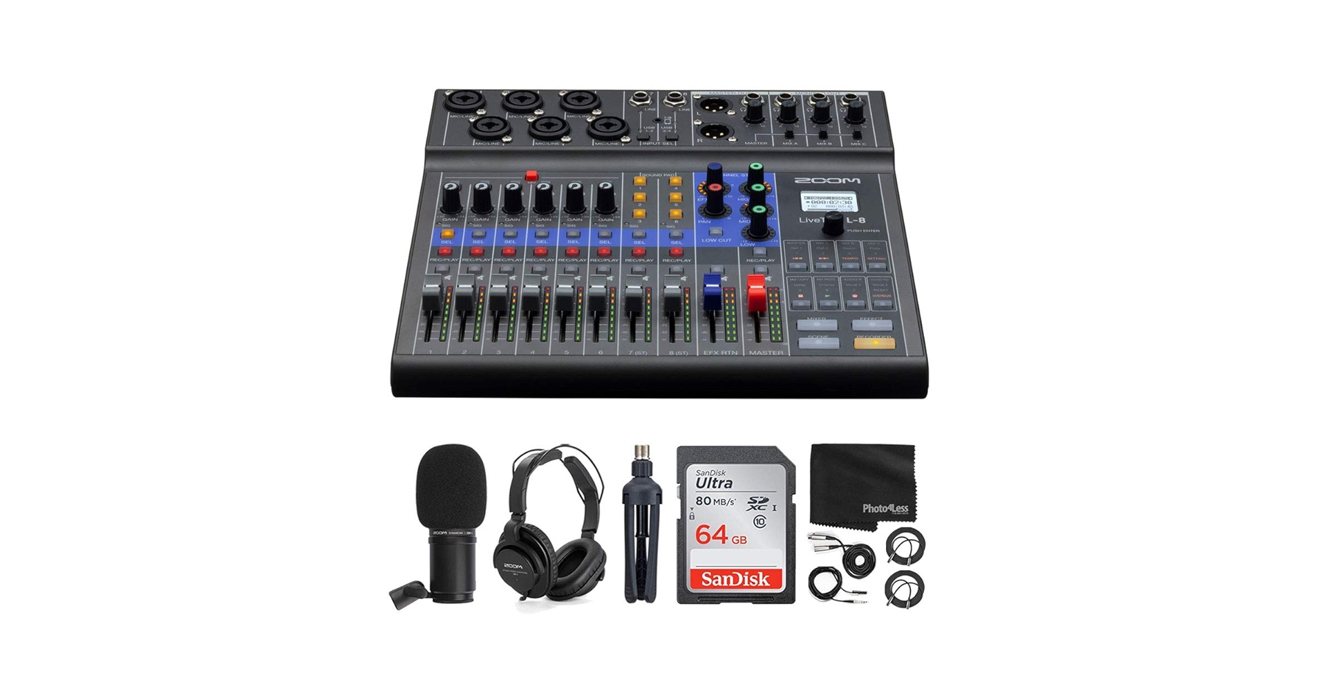 Amazon | Zoom LiveTrak L-8ポータブル8チャンネルデジタル