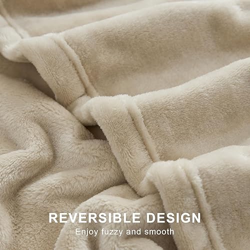 Vista 149 de Hansleep Manta de vellón tamaño individual, color verde azulado, suave y acogedora manta de franela mullida para cama, sofá, viajes, campamento