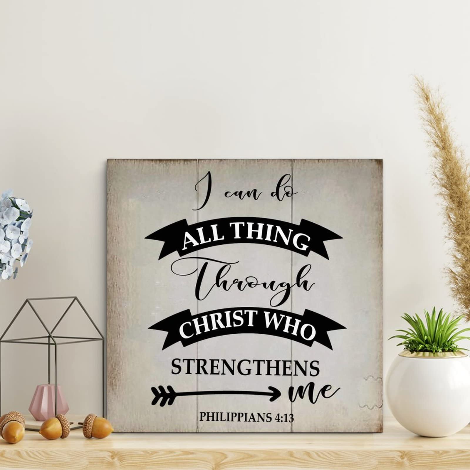 Targa In Metallo Vintage 20x30 Cm – I Can Do All Things Through Christ Who Strengthens Me, Con Tema Baseball, Decorazione Da Parete Per Camera Ragazzi