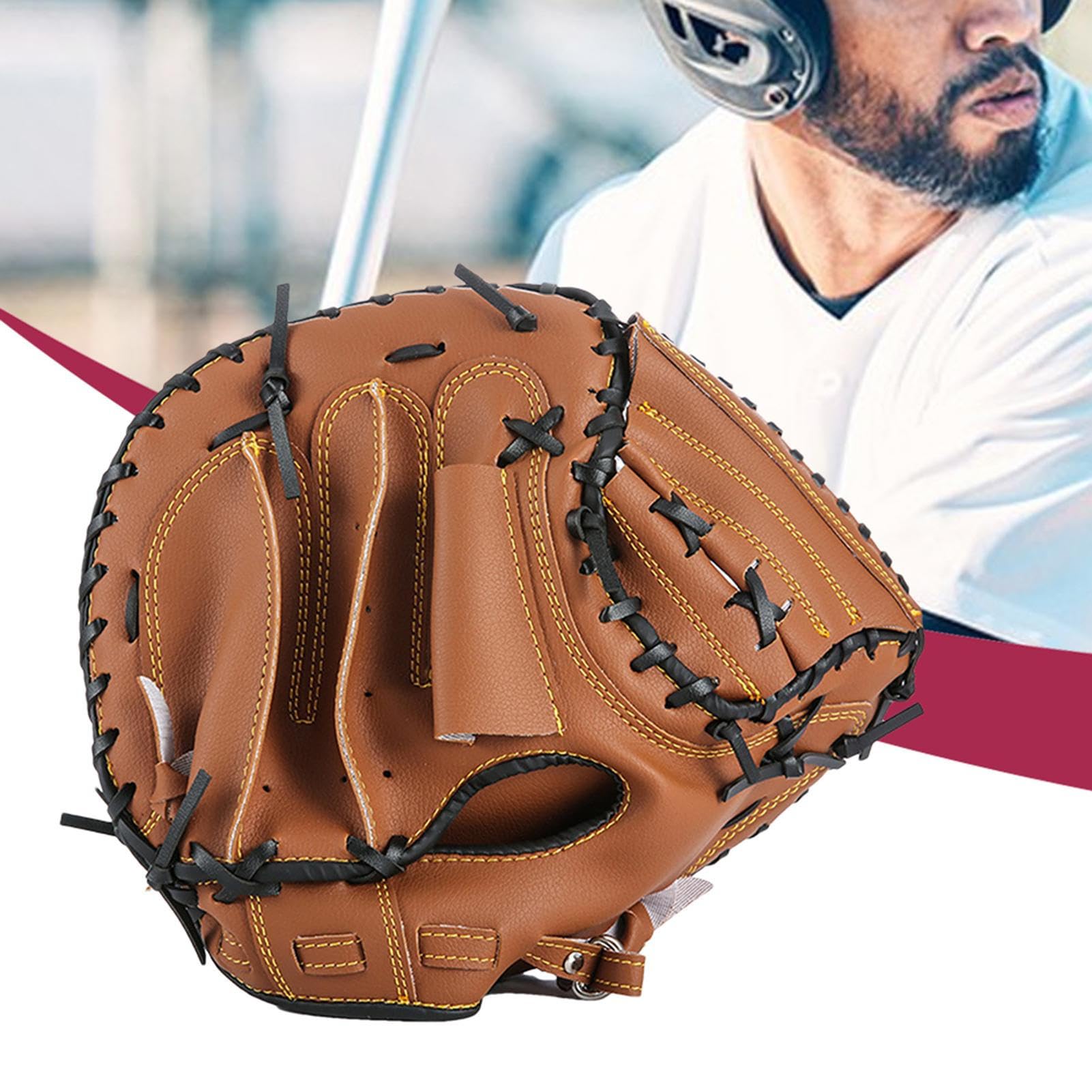 Mitaine de Receveur de Baseball, Gants de Softball,Softball Catcher Épaissir Mitaine de Baseball - Mitaine de Receveur Confortable, Gants de Terrain de Baseball et de Softball pour Hommes, Gants de