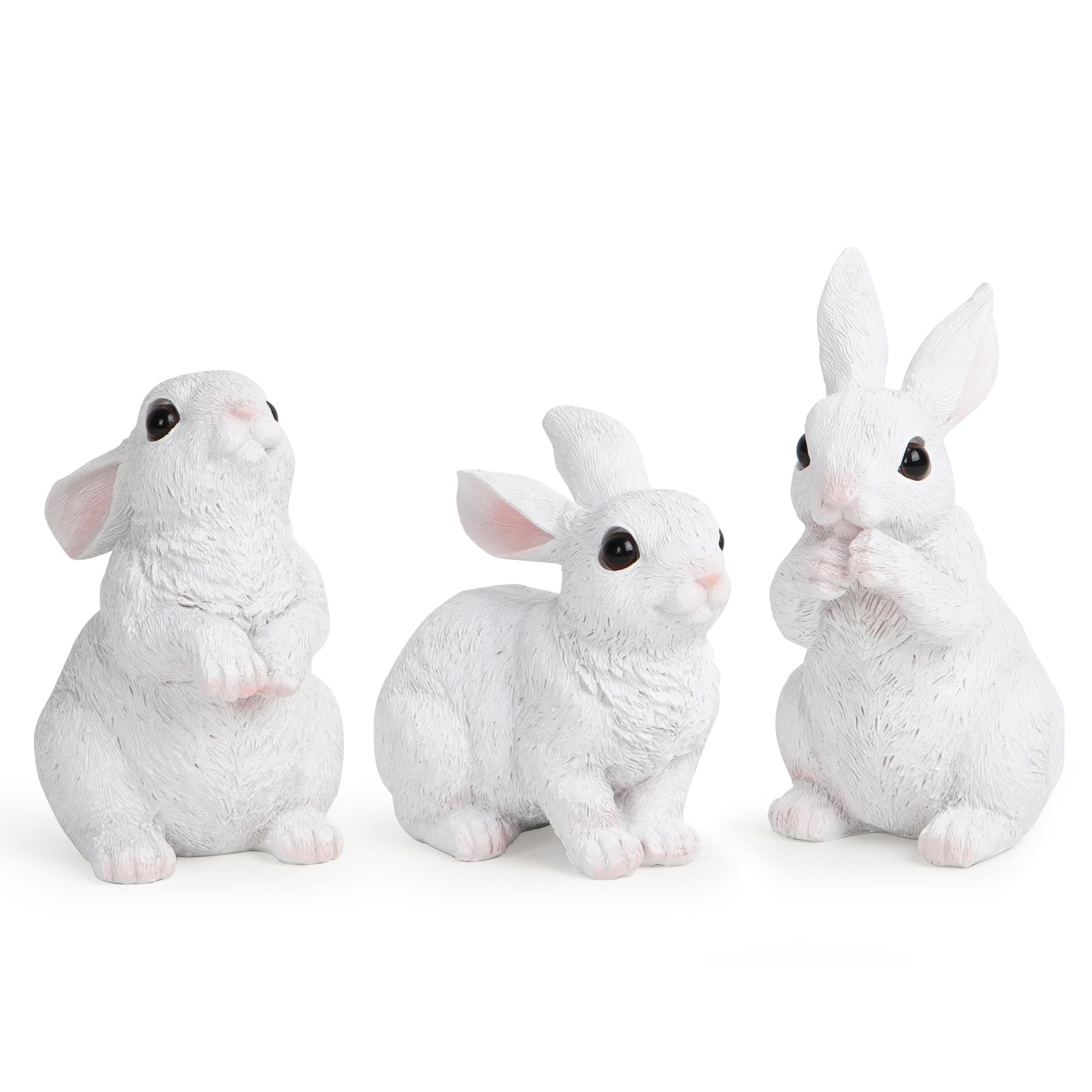 Lapins en fourrure en résine Hodao cadeau idéal de décoration de Pâques