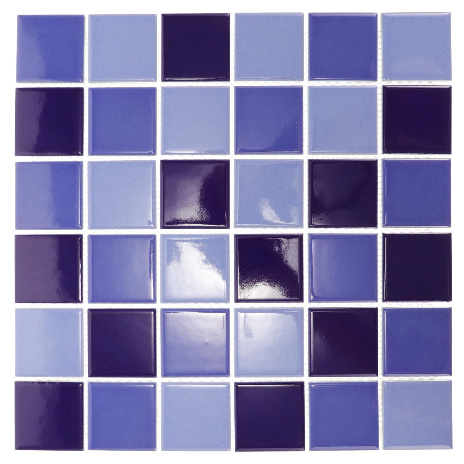 Mosaïque bleue brillante pour piscine et salle de bain en céramique étanche Ciieeo
