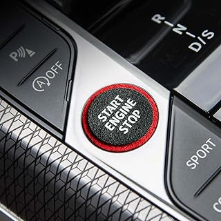 Engine Start Stop Button Trim Sticker for BMW G20 F40 i3 i4 F44 G22 G23 G26 X3 G01 X5 G05 G06 G07 Z4 G29 Carbon Fiber Accessories (for Alcantara)