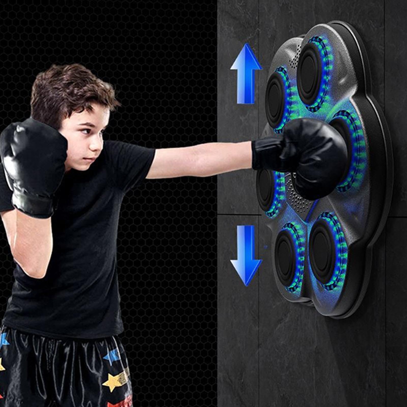 Macchina da boxe, 9 modalità di allenamento, per famiglia, studenti, adulti, uomini, donne, casa, interni, compleanno, palestra, allenamento, fitness, esercizio interattivo, allenamento intelligente