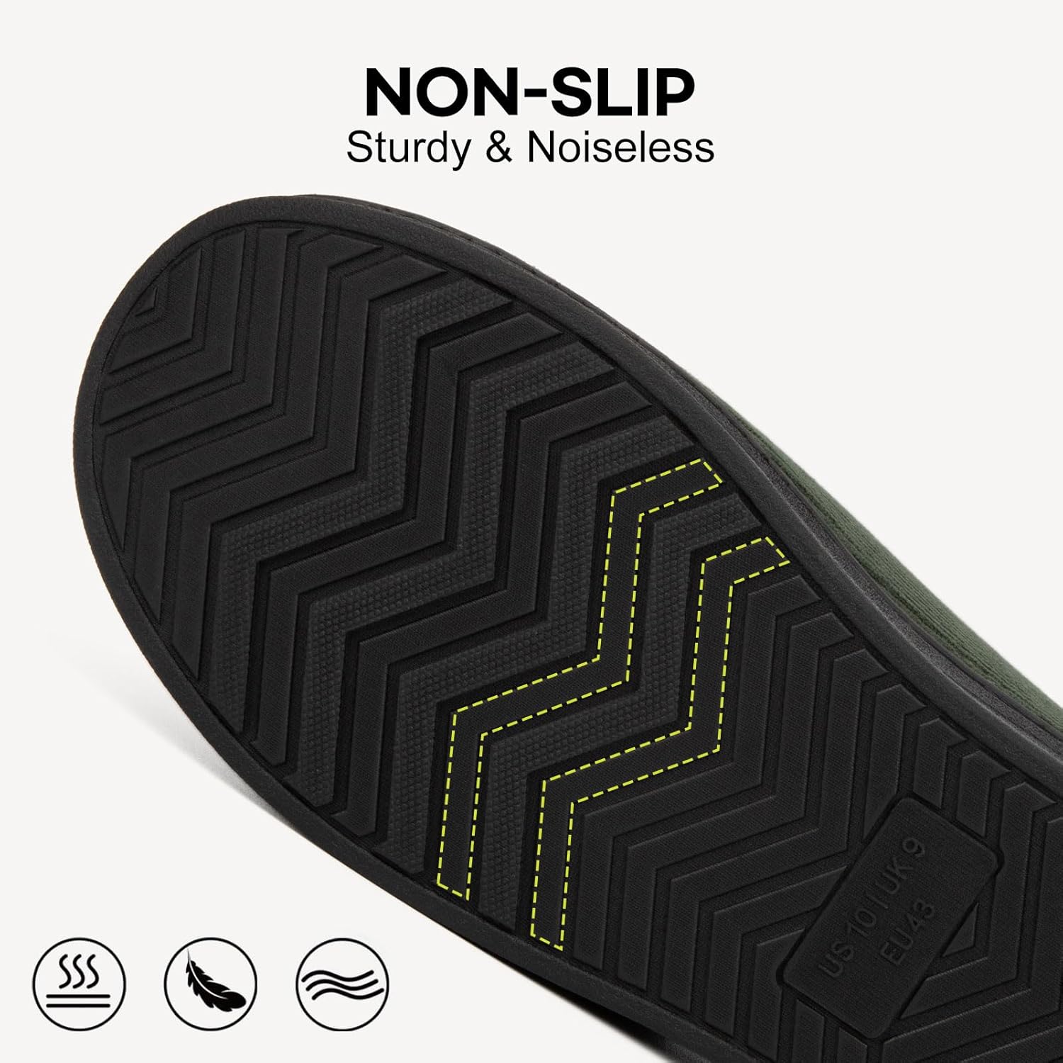 LongBay Men's Memory Foam Diabetic Slippers Comfy Warm Plush Fleece Arthritis Edema Swollen House Shoes - Image 5