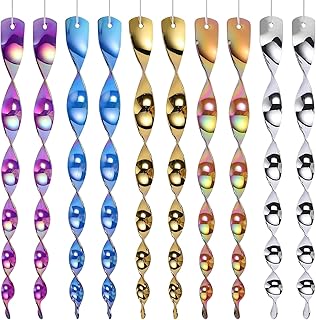 AKOFIC Lot de 10 Spirales Repulsifs Oiseaux Anti Pigeon, Répulsif Anti-Oiseaux Réfléchissant pour Oiseaux, Décoration de Jardin Balcon Répulsif pour Oiseaux Protéger Les Arbres Fruitiers et Fleurs