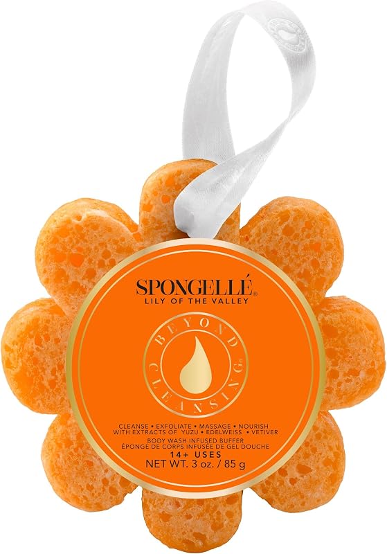 Esponja de banho SPONGELLÉ Lily of the Valley Wild Flower com sabonete corporal integrado, 1 unidade