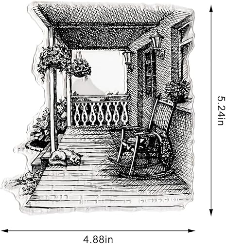 Miniatura 2 de Sellos transparentes de fondo para hacer tarjetas, sellos de goma transparente para patio de flores, sellos de goma transparente para el hogar, para