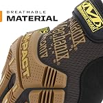 Mechanix Wear: M-Pact Leather Work Gloves - Absorbs Vibrations, Impact Protection, Abrasion Resistant (Large, Brown/Black)