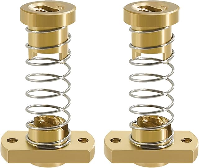 2 Pack Z-axis T8 Anti-Backlash Spring Loaded Nuts, Elimination Gap Nut for 3D Printer Ender3 CR10 Series and CNC Machine, 8mm Acme Threaded Rod Lead Screws