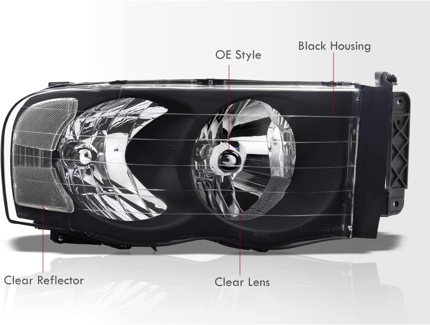 AJP Distributors Front Bumper Driving Signal Headlights Headlamps Head Lights Lamps Driver + Passenger Assembly Pair Set Compatible/Replacement For Ram 1500 2500 3500 2002 2003 2004 2005 02 03 04 05