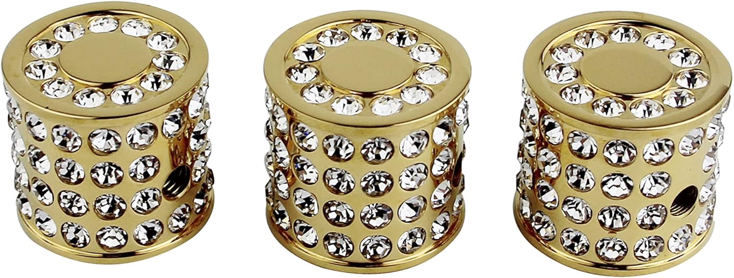 Guyker Diamond Style Guitar Bass Potentiometer Control Knobs with 6mm Dia. Shaft Pots - Stainless Steel Dome Speed Tone Volume Knob Replacement for Electric Guitar or Precision Bass - Gold, CKB014