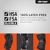 Vista 4 de Rodillera Shock Doctor, Rodillera de Compresión para Hombres y Mujeres, Rodillera con Bisagras con Estabilizadores Laterales, Máximo Apoyo, Bisagras