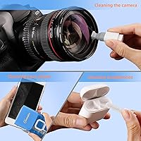 Vista 5 de Kit de limpieza para laptop, kit de limpieza de teclado con spray y toallita, limpiador de teclado para MacBook, iPad, tableta, iPhone, computadora