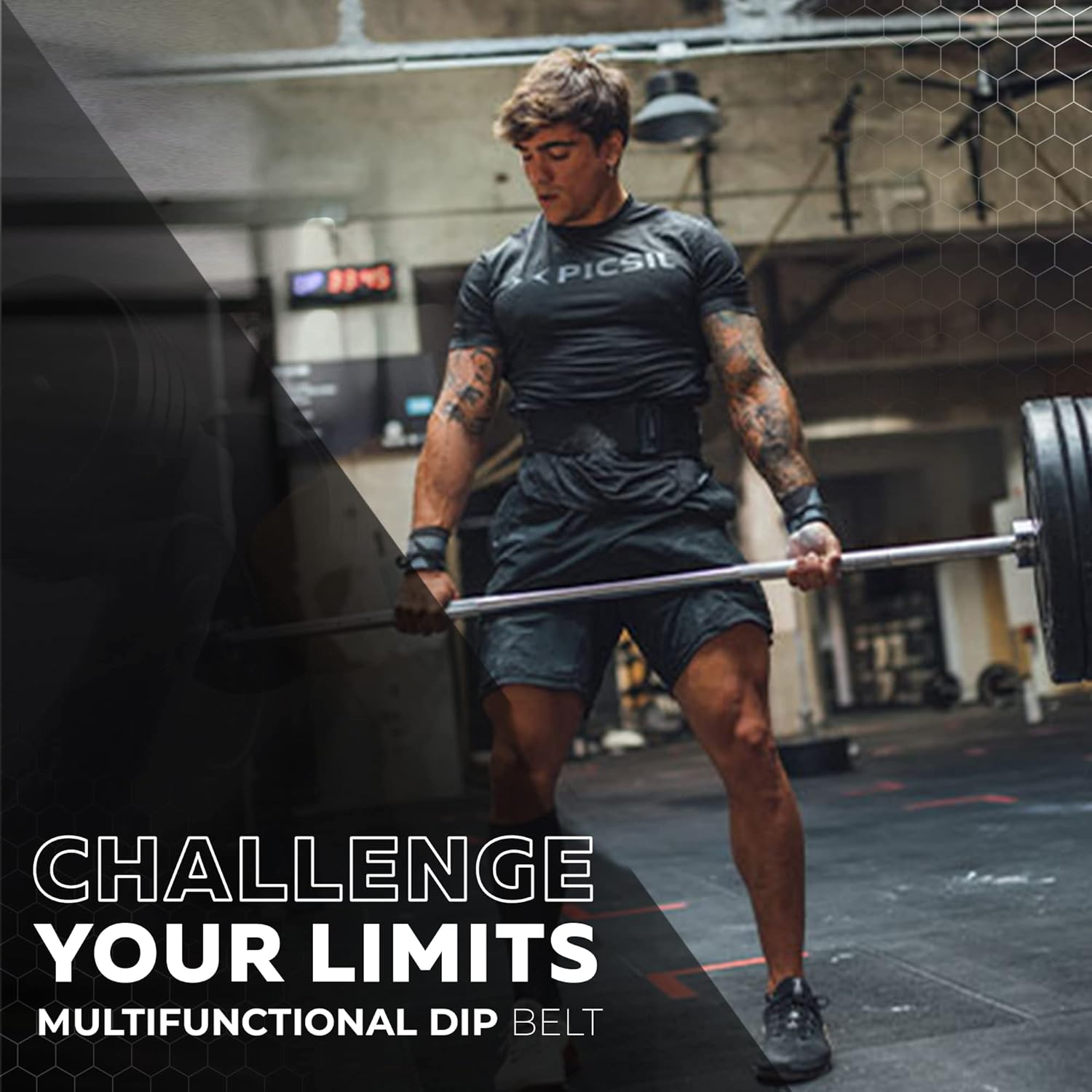 PICSIL Dip Belt, Weighted Belt, Weightlifting Belt for Training, Fitness, Gym (Large)