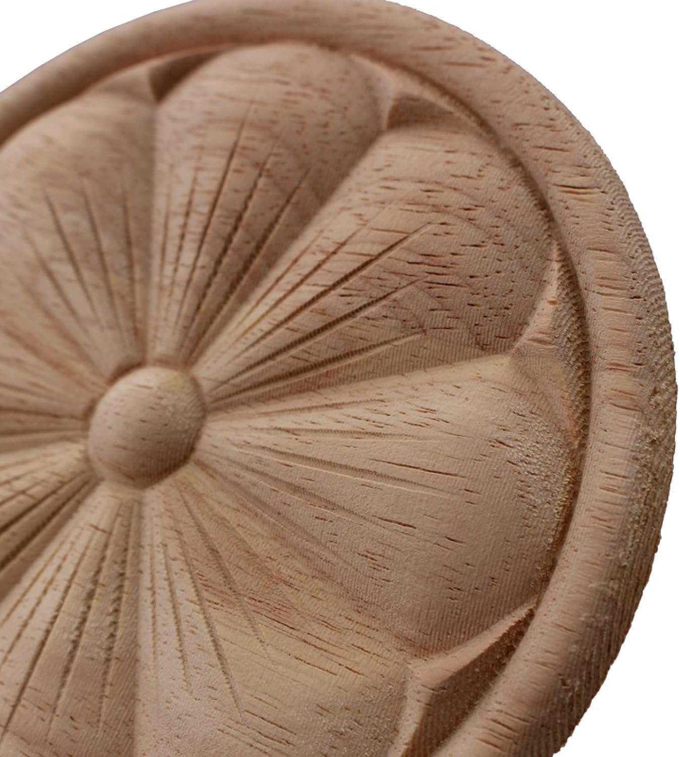 Built in Cabinetry Flower Wood Carving Appliques Furniture Cabinet Unpainted Wooden Christmas Wood Carvings Home Decoration Accessories 12 * 12Cm