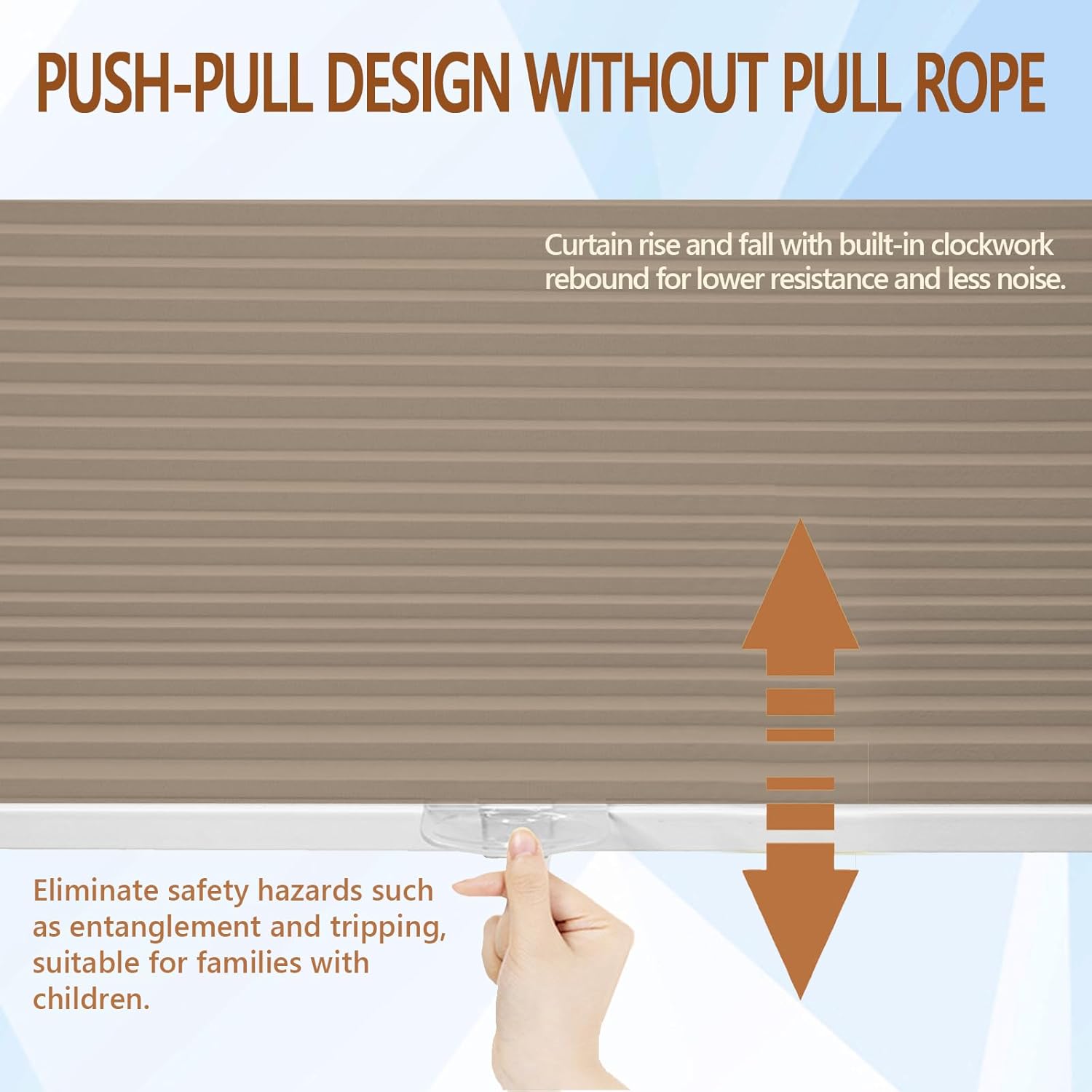 Window Blackout Blinds Room Darkening Shade Cellular Shades for Bedroom, Black Out 99% Light & UV, Thermal Insulated Honeycomb Blinds, Cordless and Easy to Pull Down & Up(Size:30"W*64"H,Color:A)