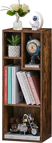 Miniatura 21 de VECELO - Librero pequeño blanco de 3 cubos, estante que se adapta a los libros de tapa dura más altos, disponible horizontalmente, organizador