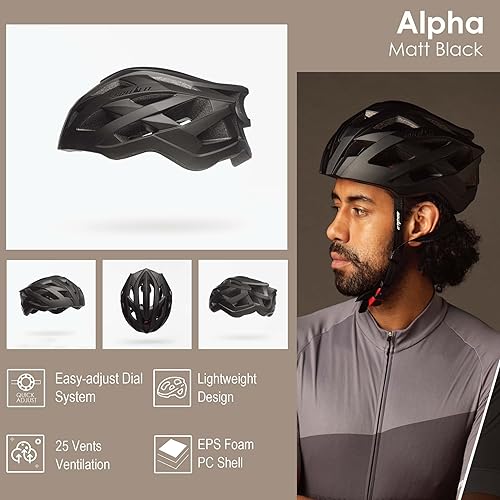 Miniatura 5 de SQUALO Alpha Bike Helmet for Men Women, Bicycle Helmets with Adjustment Dial Unisex Adults Cycling Helmet for Urban Commuter Mountain Road Biker