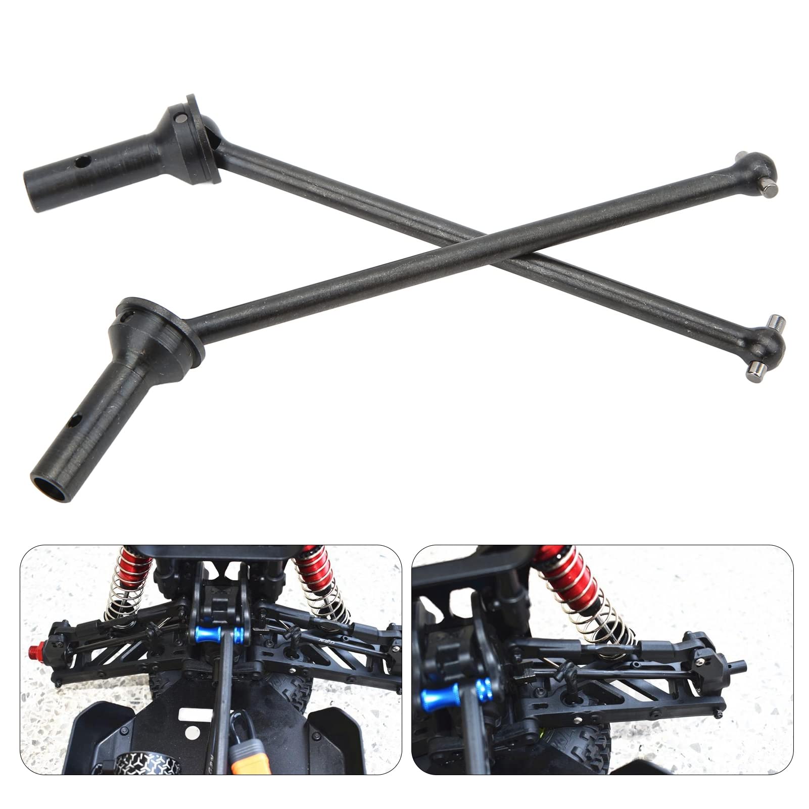 DYTWXG Albero di Trasmissione CVD, Albero di Trasmissione Anteriore in Acciaio Robusto e Potente a Montaggio Stretto per Auto Fuoristrada 1/7 RC