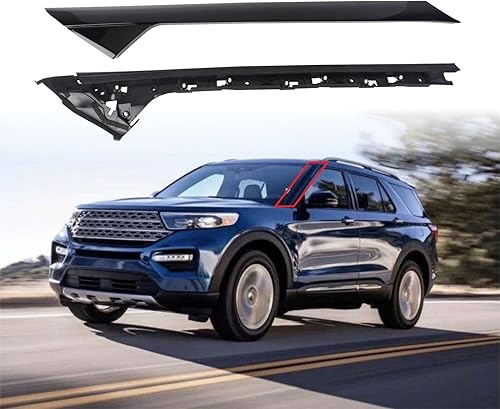 A-Pillar - Parabrisas de moldeo delantero con cinta lateral para Ford Explorer 2011-2019 de 4 puertas Utility BB5Z-7803145-AA BB5Z-7803137-AB