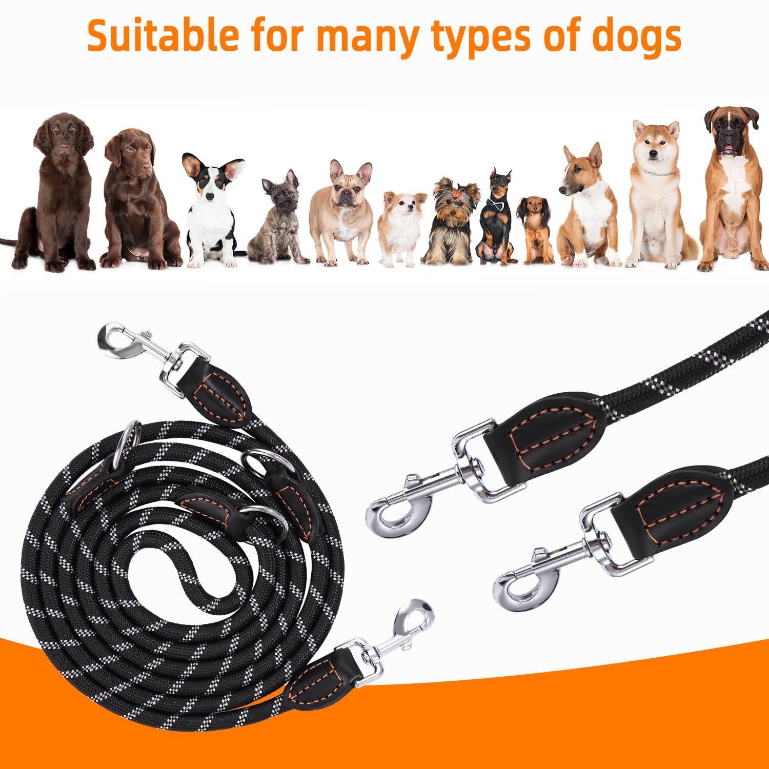 DDOXX Guinzaglio Per Cani Allungabile | Colori E Misure Diverse | Per - Foto 5