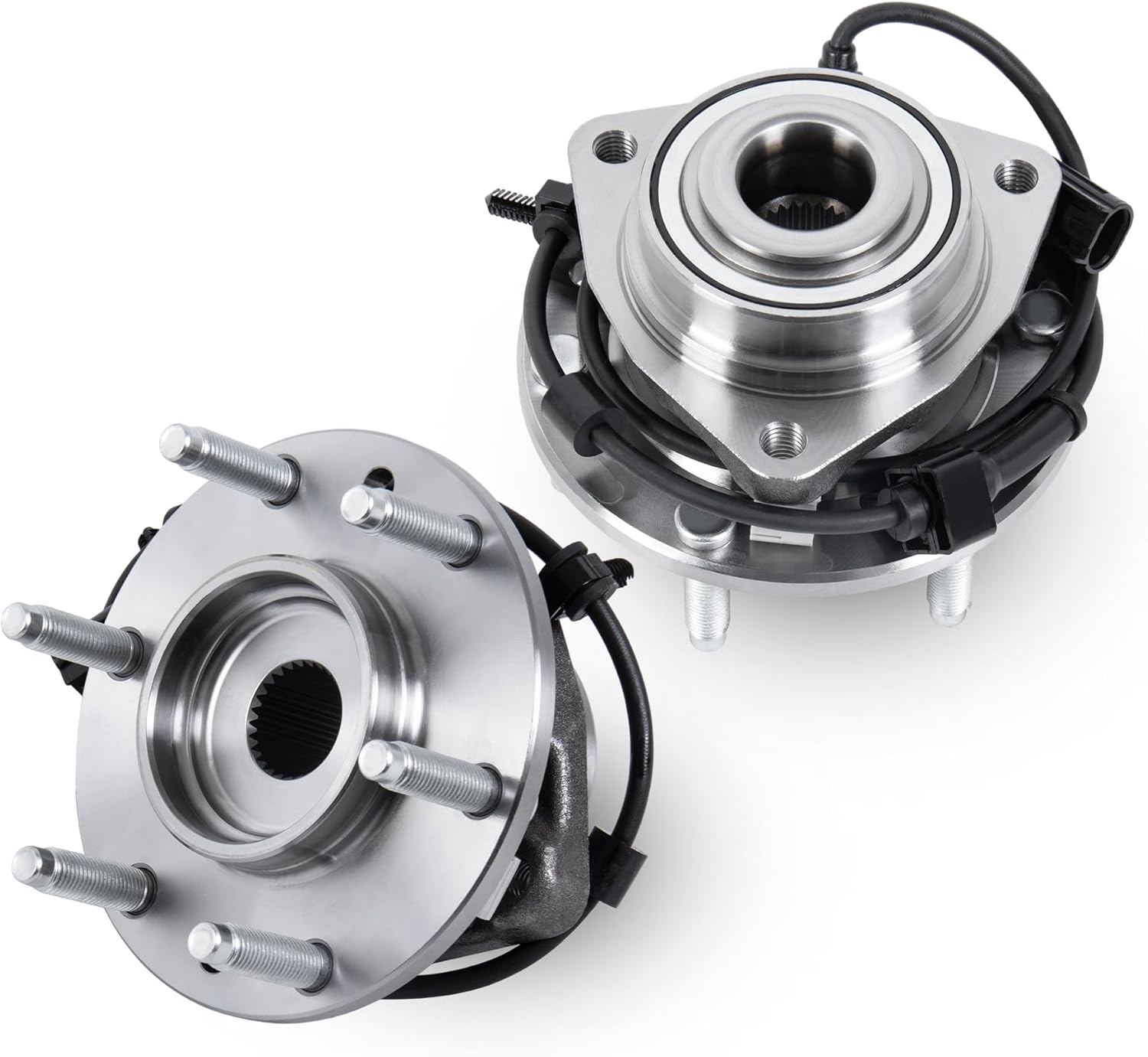 513188 Pair Front Wheel Hub Bearing Assembly 2002-2009 Chevy Trailblazer Compatible for 2003-2006 SSR Compatible for 2002-2009 GMC Envoy Compatible for 2003-2008 Isuzu Ascender 6 Lug w/ABS