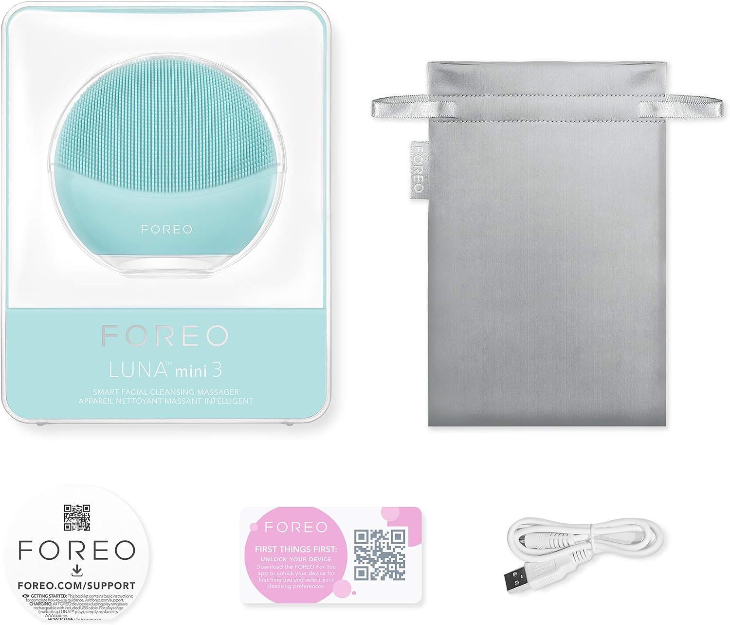 Foreo Luna Mini 3 Facial Cleansing Brush, Travel Accessories, Face Massager Electric, Ultra-Hygienic Silicone - Image 4
